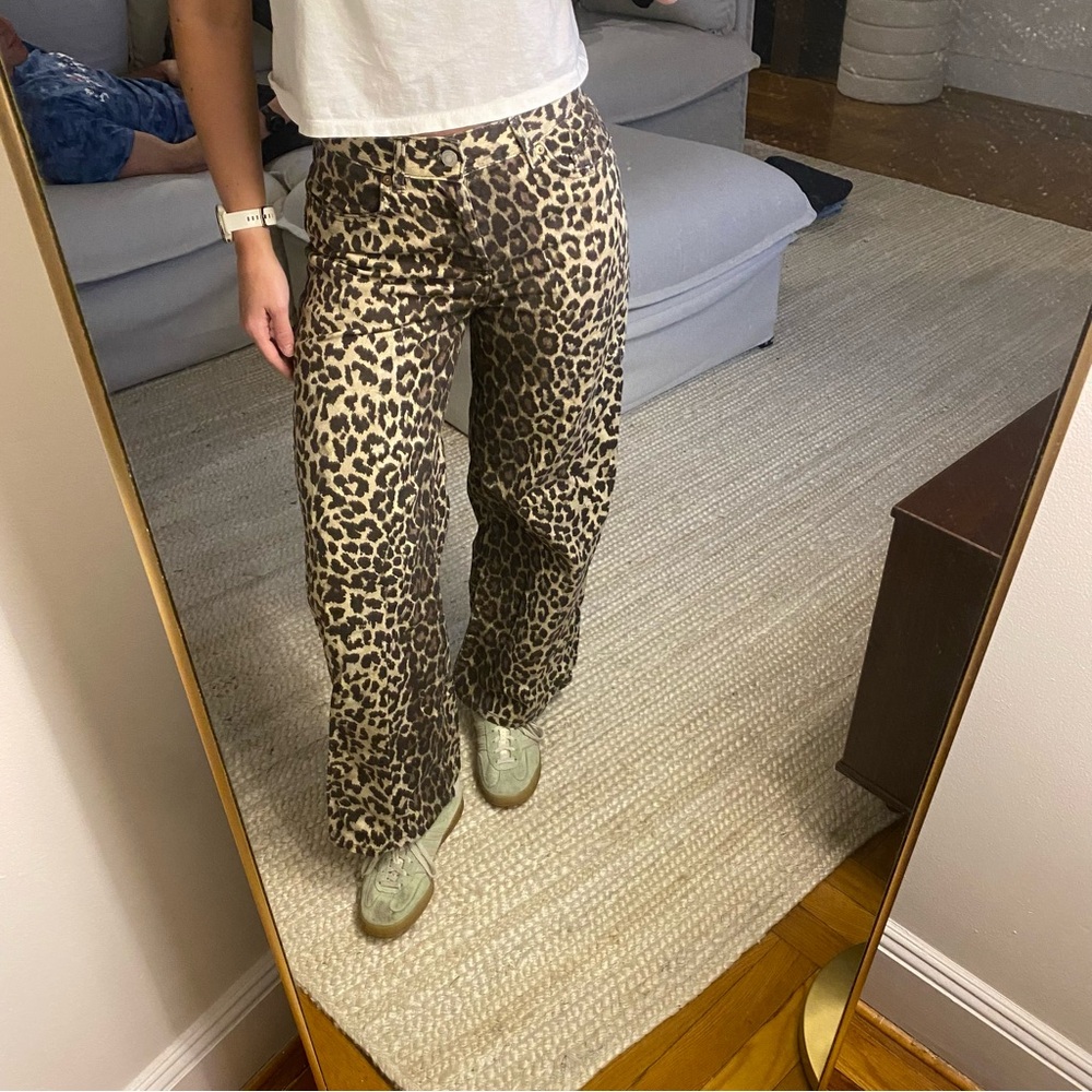 H&M Leopard Print Flare Pants